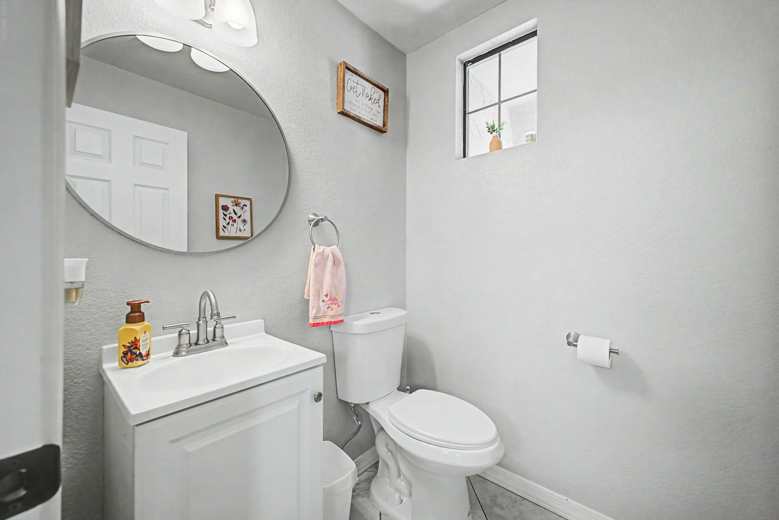 Downstairs powder room