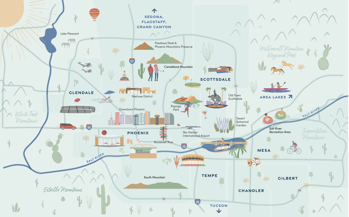 The Valley at a Glance map